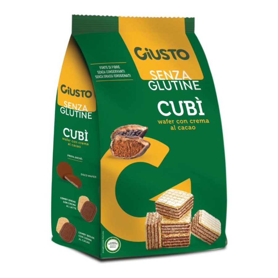 GIUSTO S/G Cubi Wafer Cacao 250g