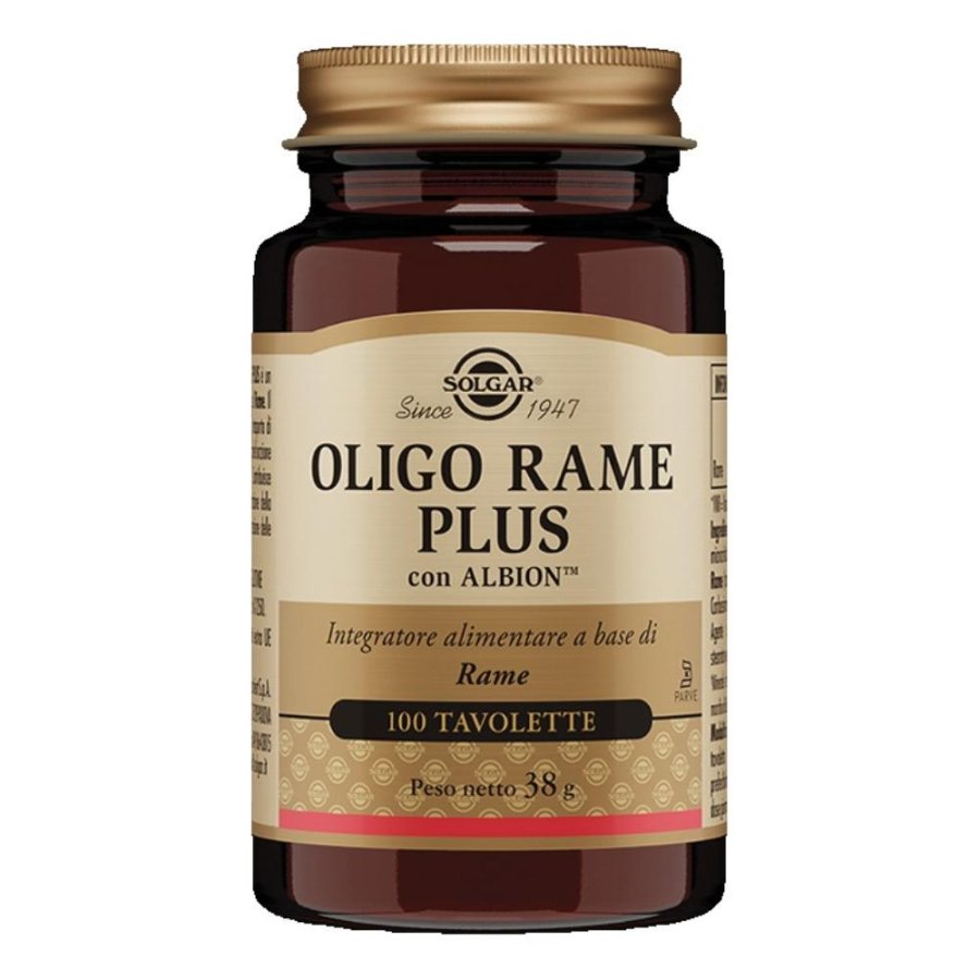OLIGO SOLGAR Rame Plus 100 Tav.