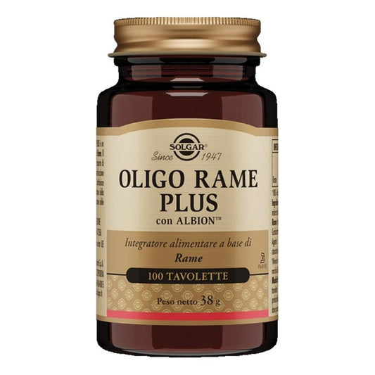 OLIGO SOLGAR Rame Plus 100 Tav.