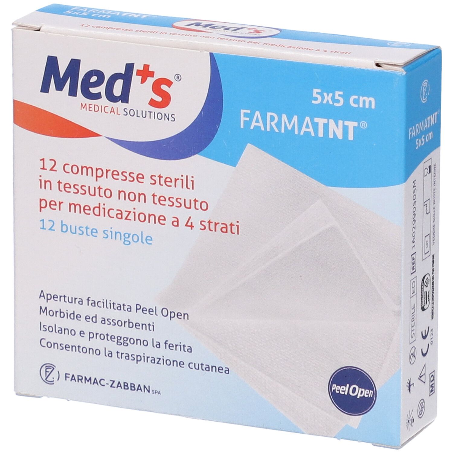 TNT MEDS ST 5X5CM PO 12PZ