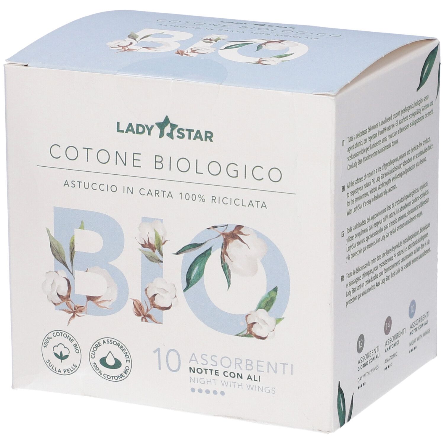 LADYSTAR 100%COT BIO NT C/A 10