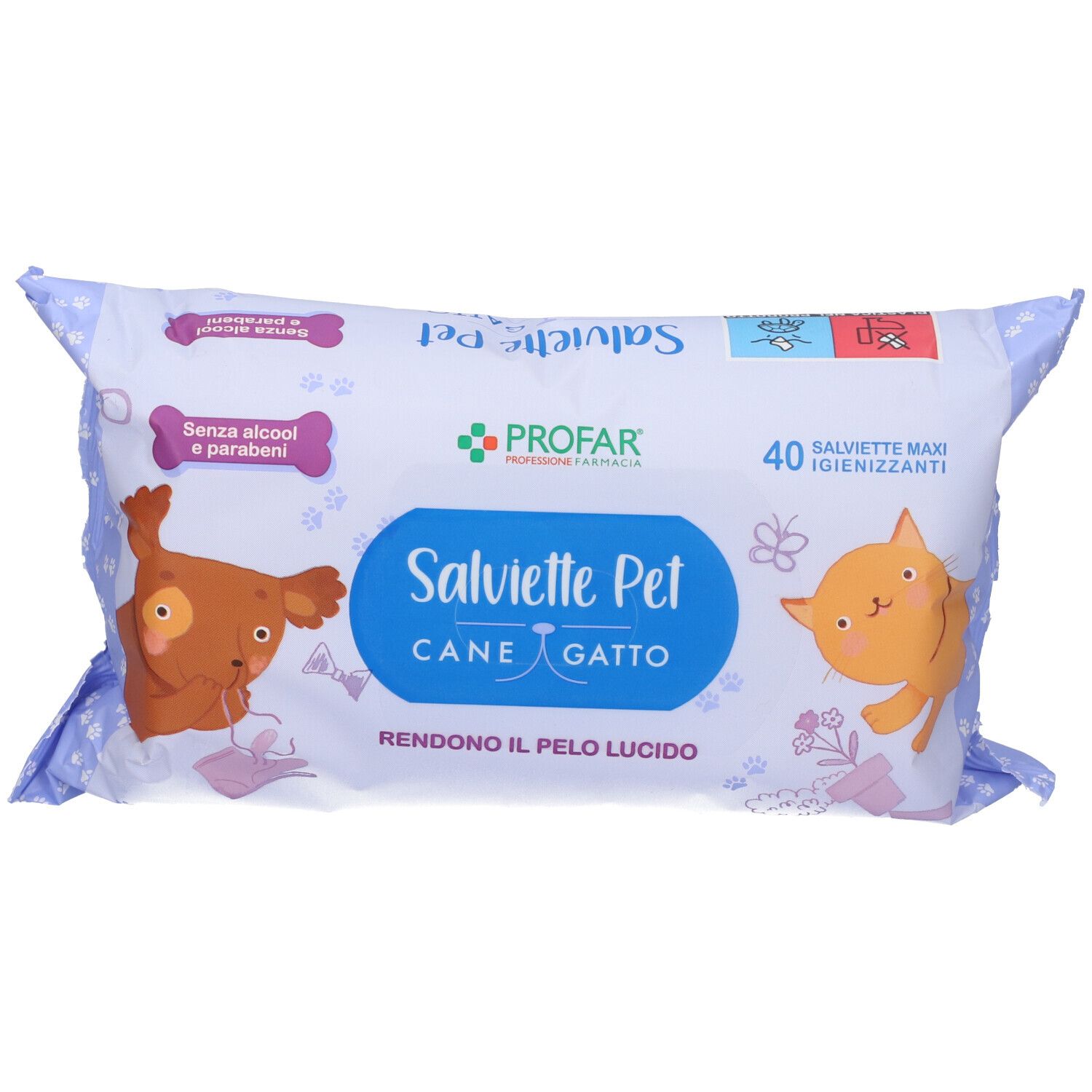 PROFAR SALVIETTE TALCO PET40PZ