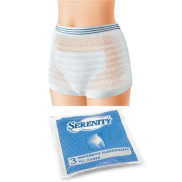 Serenity mutandina rete taglia S, confezione da 3 unità